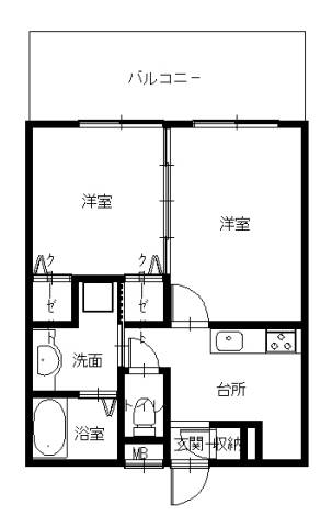 フェリーチェ梅香崎の間取り