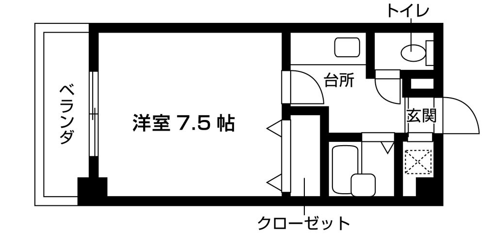 福岡市城南区松山のマンションの間取り