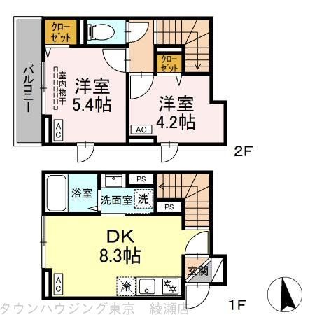 荒川区荒川のアパートの間取り