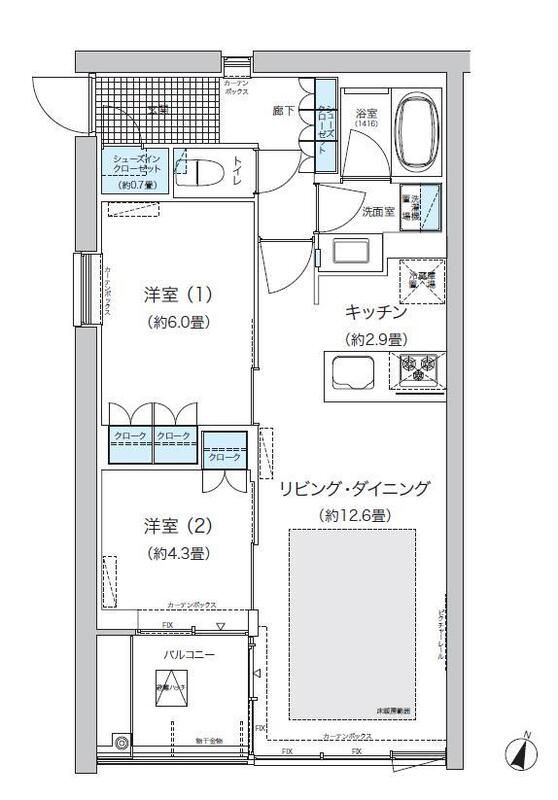 世田谷区砧のマンションの間取り