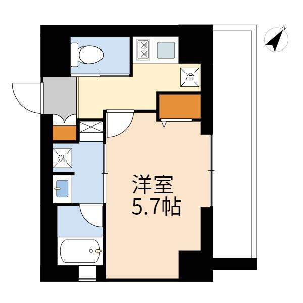 稲城市東長沼のマンションの間取り