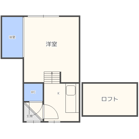 札幌市東区北十三条東のマンションの間取り