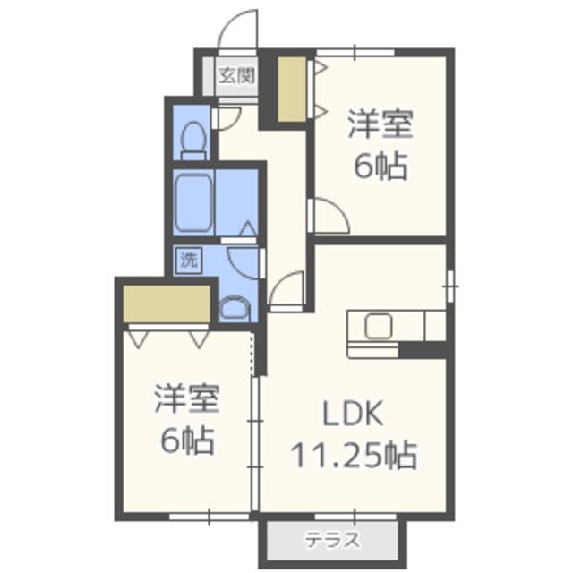 フォンティーヌ清水　Ａ棟の間取り