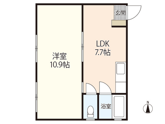 広島市中区富士見町のマンションの間取り