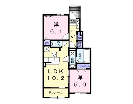 ケースリーV棟の間取り