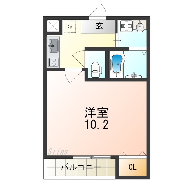 【堺市西区鳳中町のアパートの間取り】