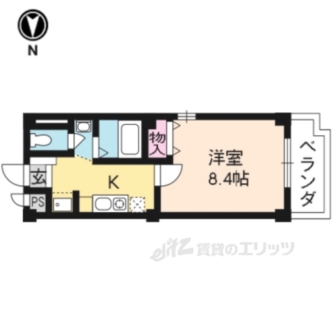 京都市下京区堺町のマンションの間取り