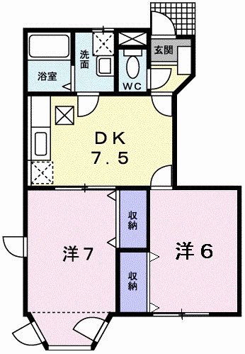 リブハウス・ラビット　Iの間取り