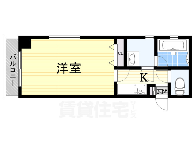 大阪市東成区神路のマンションの間取り