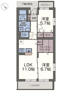 エクセレント中原の間取り