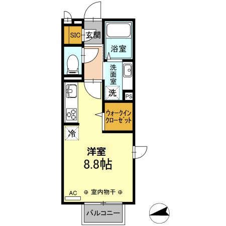 八王子市石川町のアパートの間取り