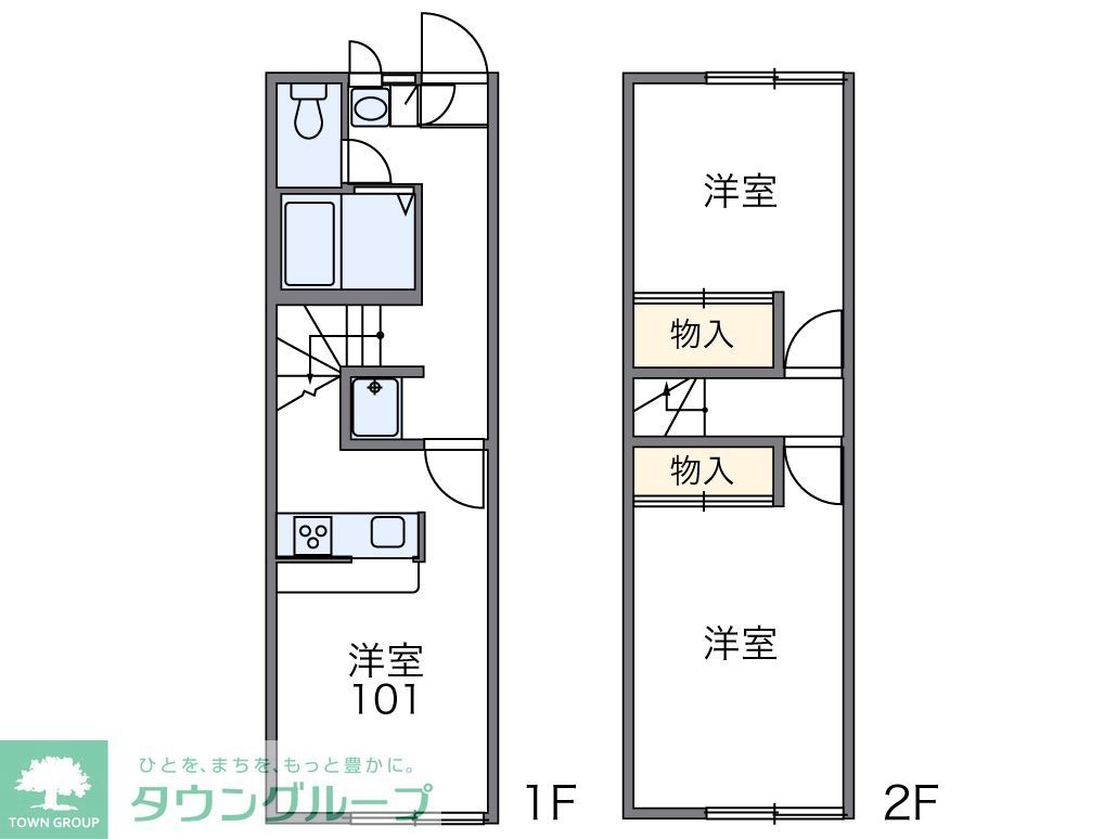 国分寺市並木町のアパートの間取り