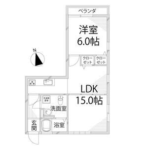 姫路市八代宮前町のアパートの間取り