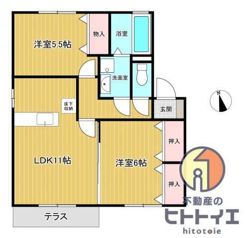 クレセントコートB棟の間取り