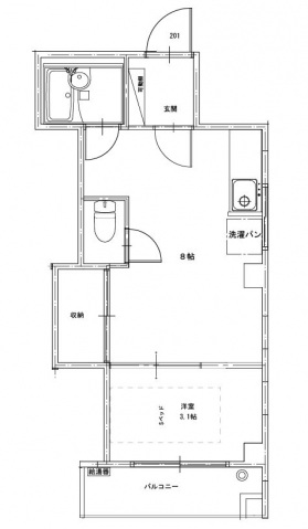 広島市中区榎町のマンションの間取り