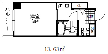 カサベラ岡本の間取り