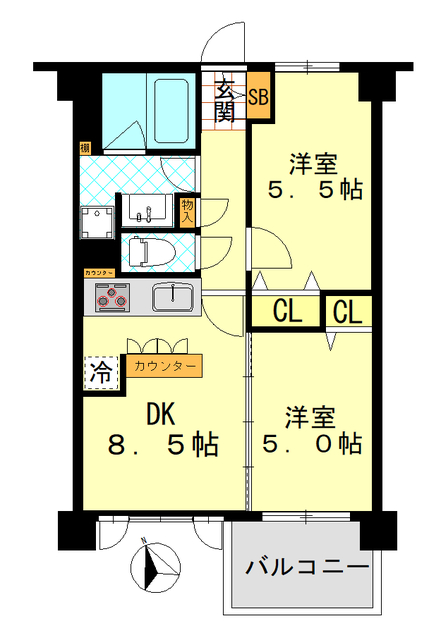 【ベルジェンド青葉の間取り】