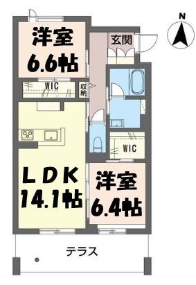 吉川市美南のマンションの間取り