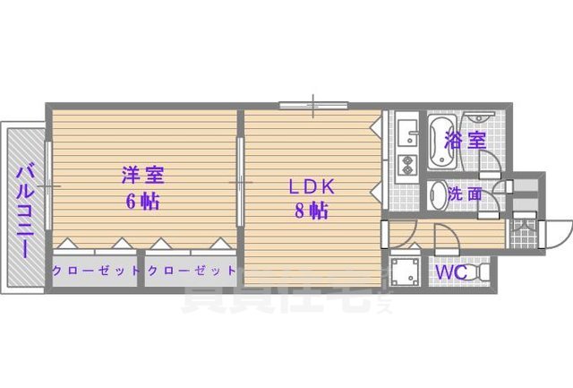 エステートモア姪浜の間取り