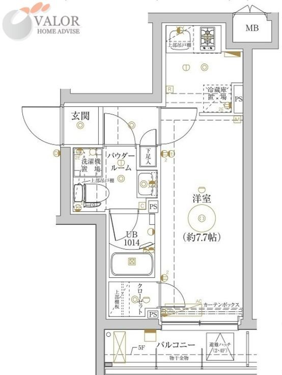 横浜市中区麦田町のマンションの間取り