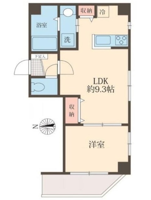 台東区東浅草のマンションの間取り