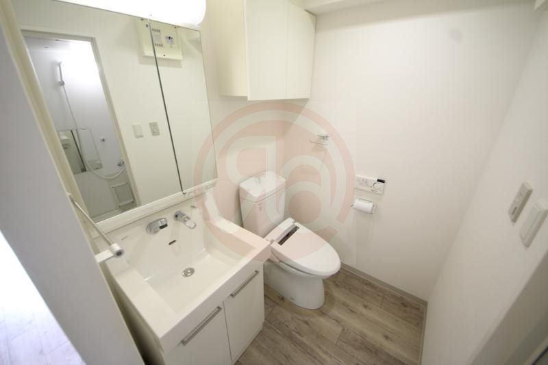 洗面設備　独立洗面化粧台が付いています