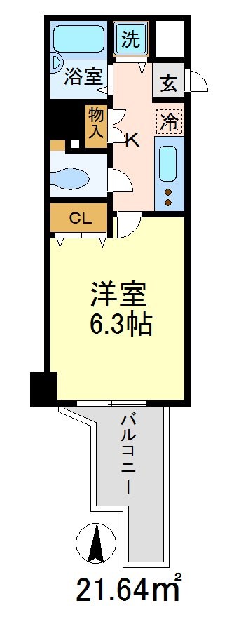 小田急線 豪徳寺駅 徒歩5分 7階建 築20年の間取り写真