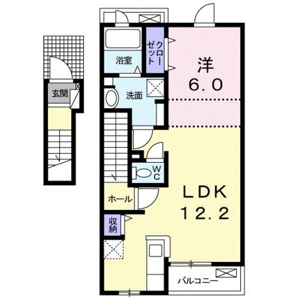 ＪＲ中央線 甲府駅 徒歩28分 2階建 築9年の間取り写真