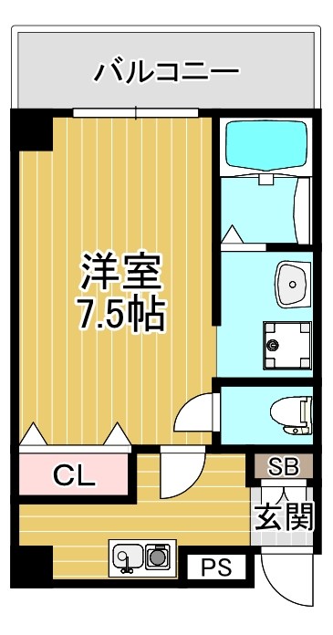 近鉄奈良線 今里駅 徒歩5分 5階建 築20年の間取り写真