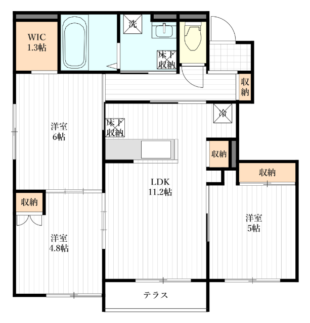 La Casa de Onodera A棟の間取り写真