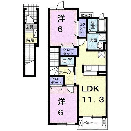 ＪＲ長崎本線 神埼駅 徒歩18分 2階建 築15年の間取り写真