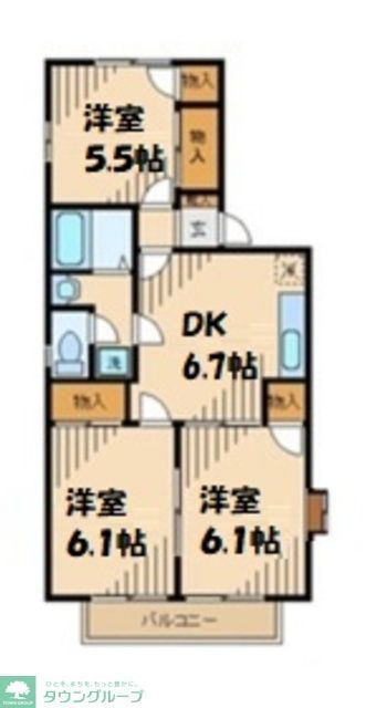 With羽衣夢firstの間取り写真