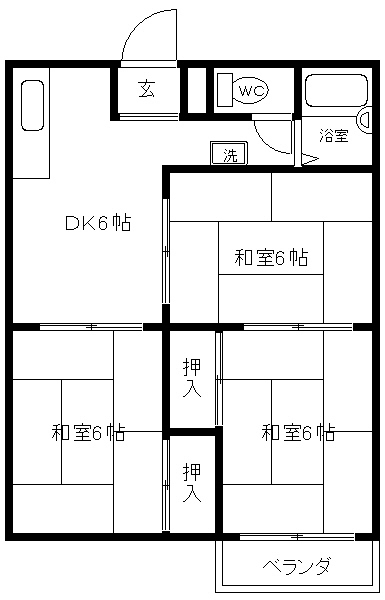 グリーンハイツ西尾の間取り