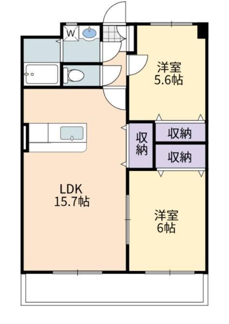 東広島市八本松東のマンションの間取り