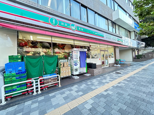 コンビニ　ローソンストア100新宿早稲田通店（コンビニ）まで217m