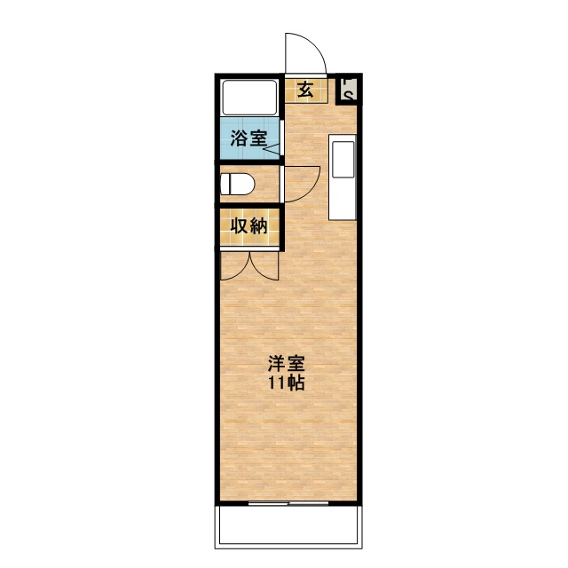 鹿児島市新屋敷町のマンションの間取り