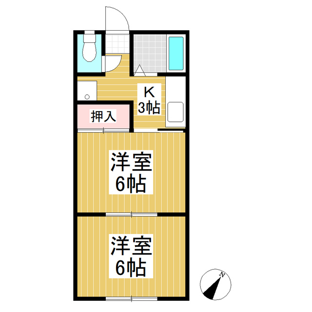 コーポセブン（上田）の間取り