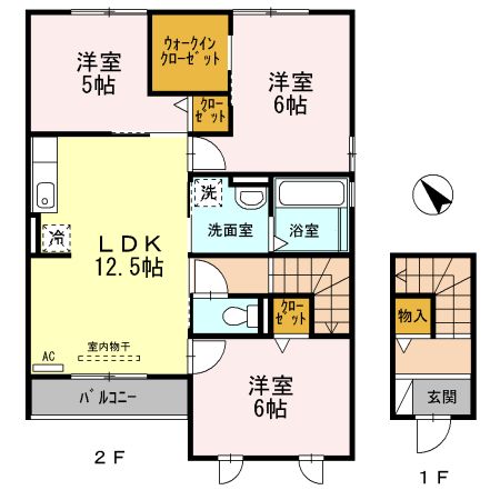 富士市今泉のアパートの間取り