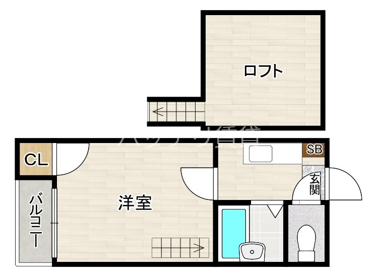 春日市千歳町のアパートの間取り