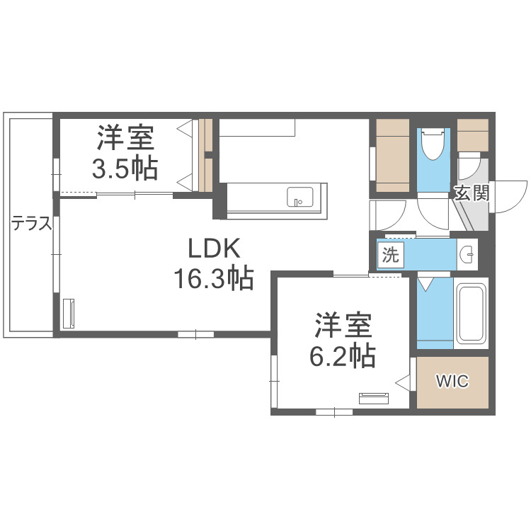 モンテゾーロ西田辺の間取り