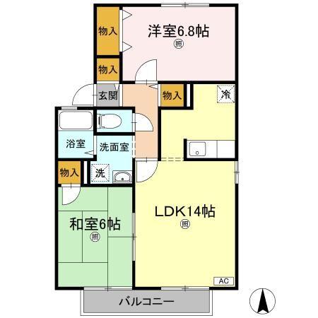 ファミーユ　Ｍ　A棟の間取り