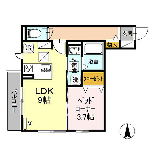 コンフォルト白山の間取り