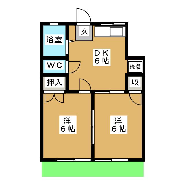 松戸市横須賀のアパートの間取り