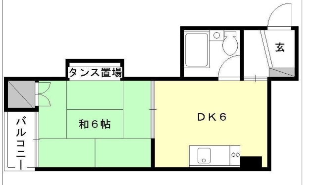 松山市道後湯之町のマンションの間取り