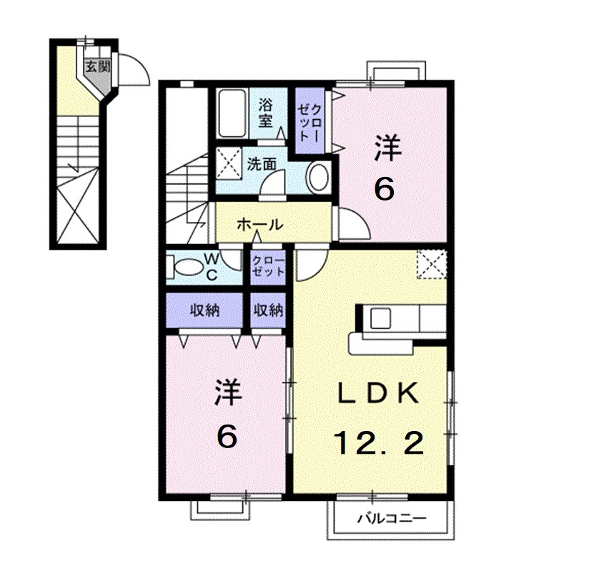 グリーンハイツ高見原II参番館の間取り