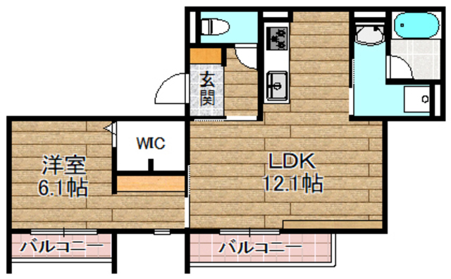 三島郡島本町桜井のマンションの間取り