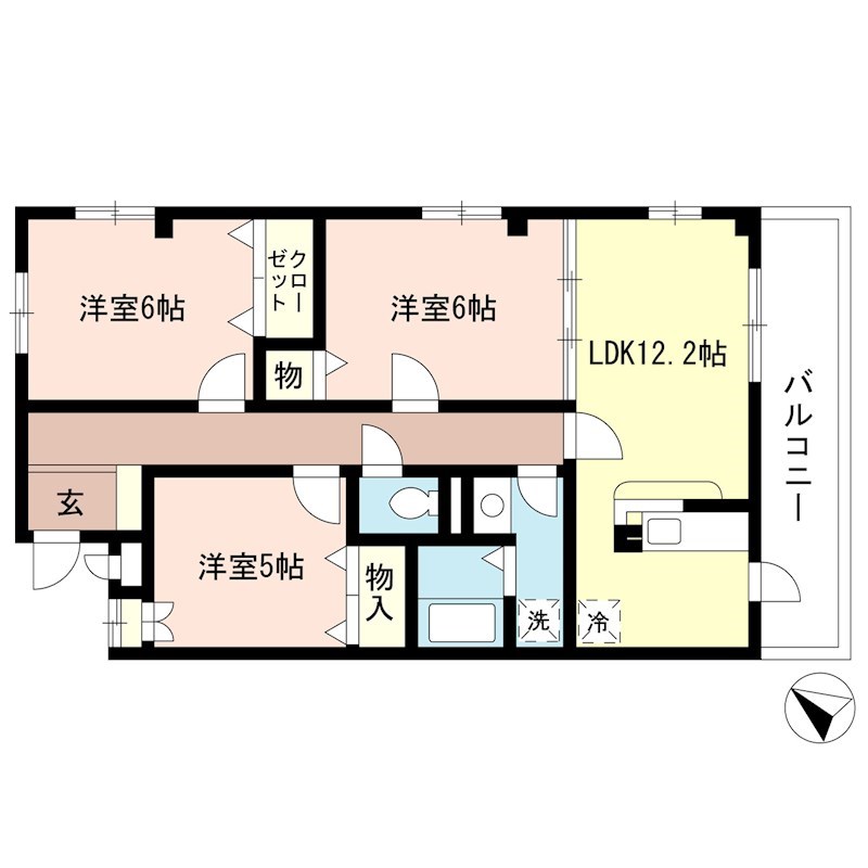 エスペランサ戸田の間取り