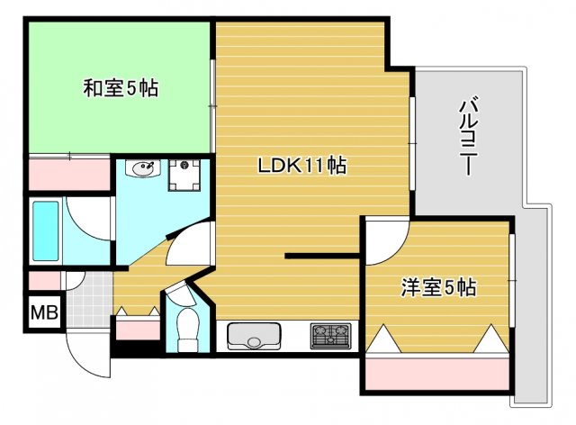 ライオンズシティ難波南の間取り