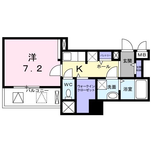 草津市草津のマンションの間取り