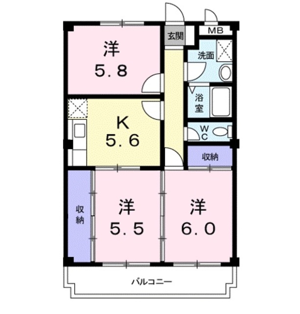 クレストコートの間取り